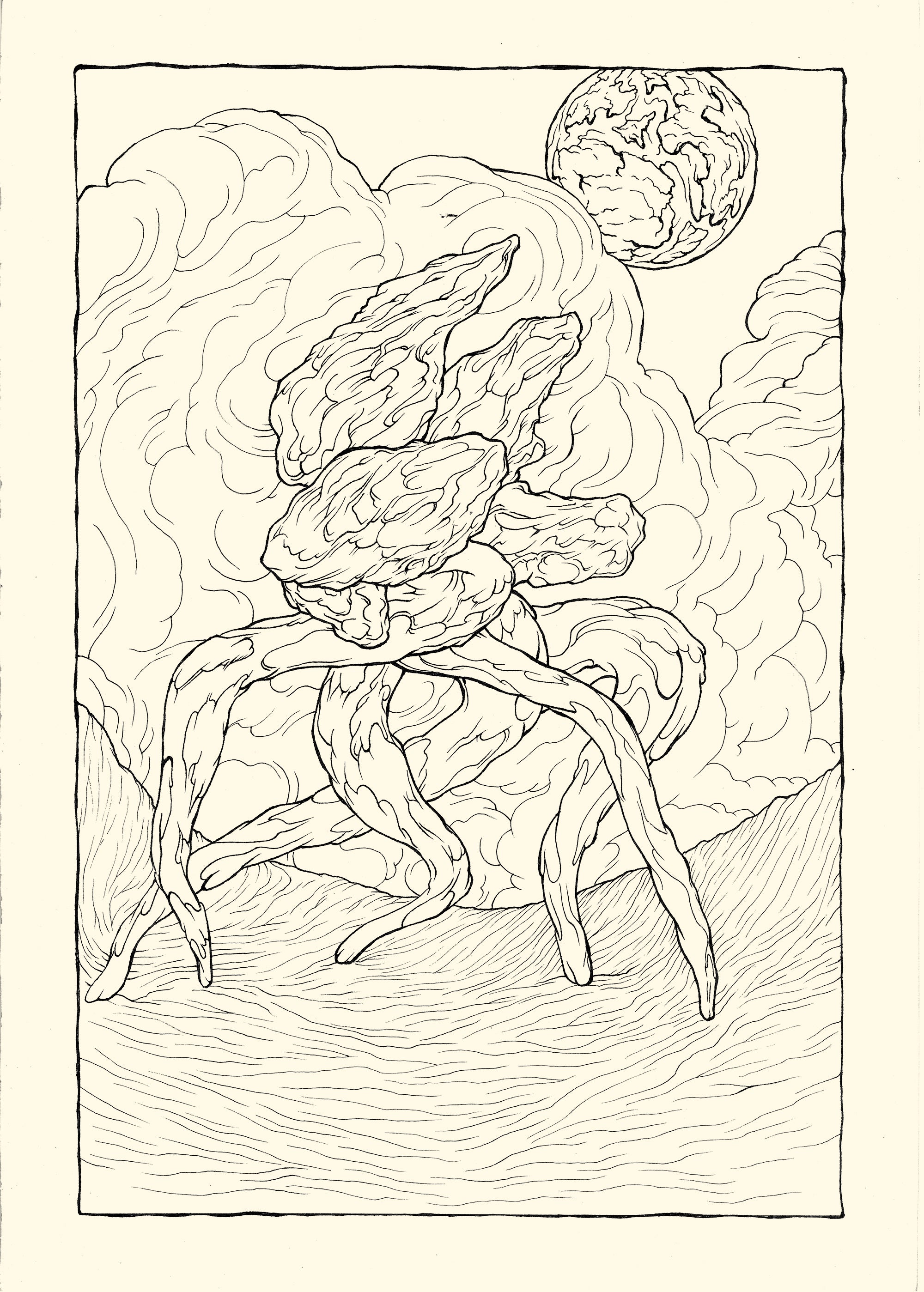 Sahej Rahal, OFFERING, a series of 32 unique drawings, Nr. 2