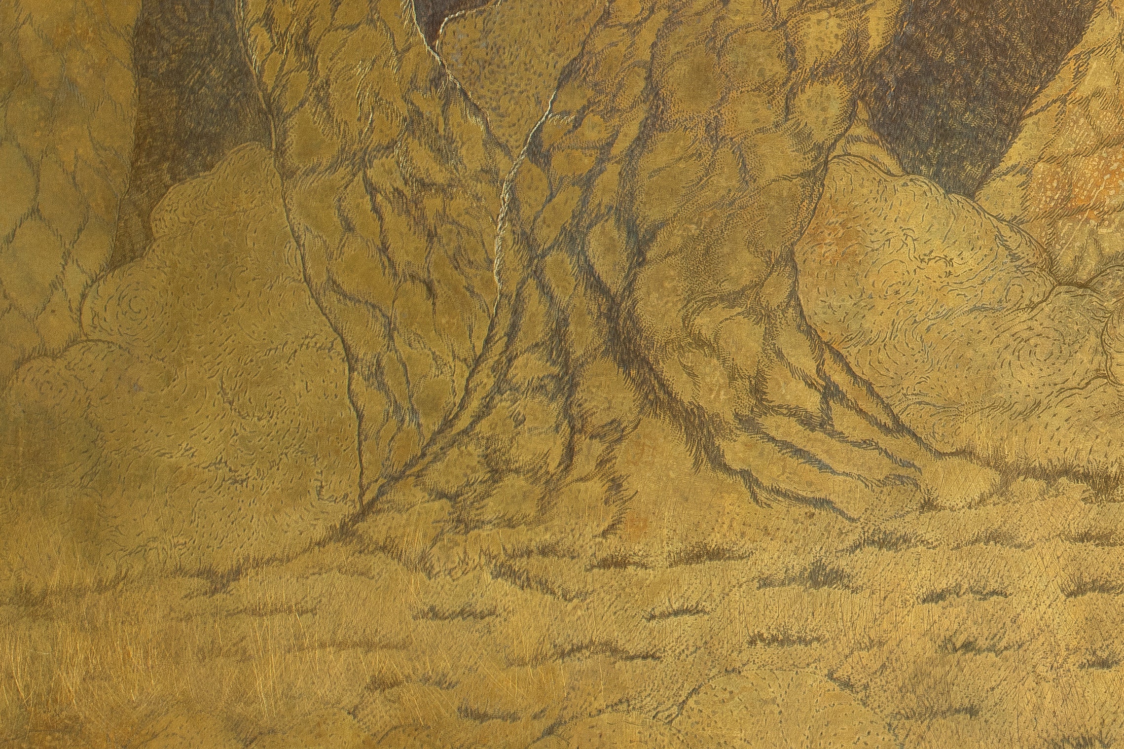 Sahej Rahal, Atithi Codex II, drawing engraved on brass plate