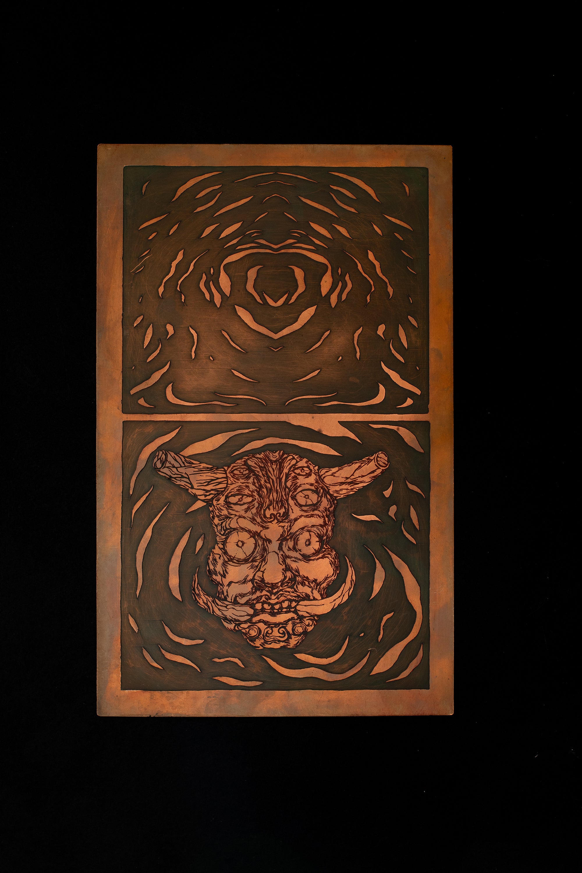 Sahej Rahal,Atithi Codes III, drawing engraved on copper plate
