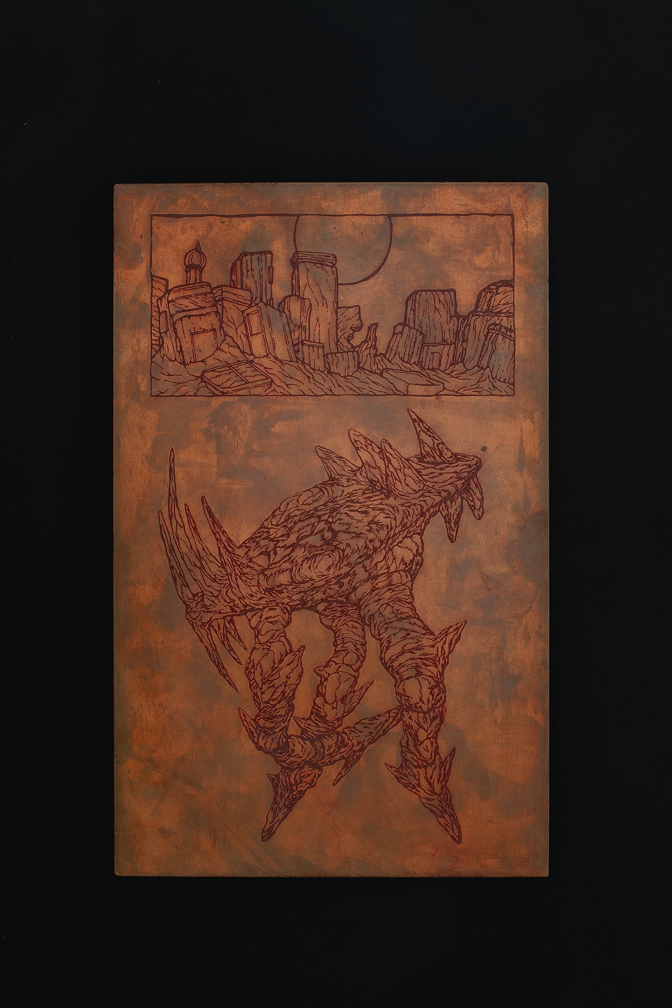 Sahej Rahal, Atithi Codex IV, drawing engraved on copper plate