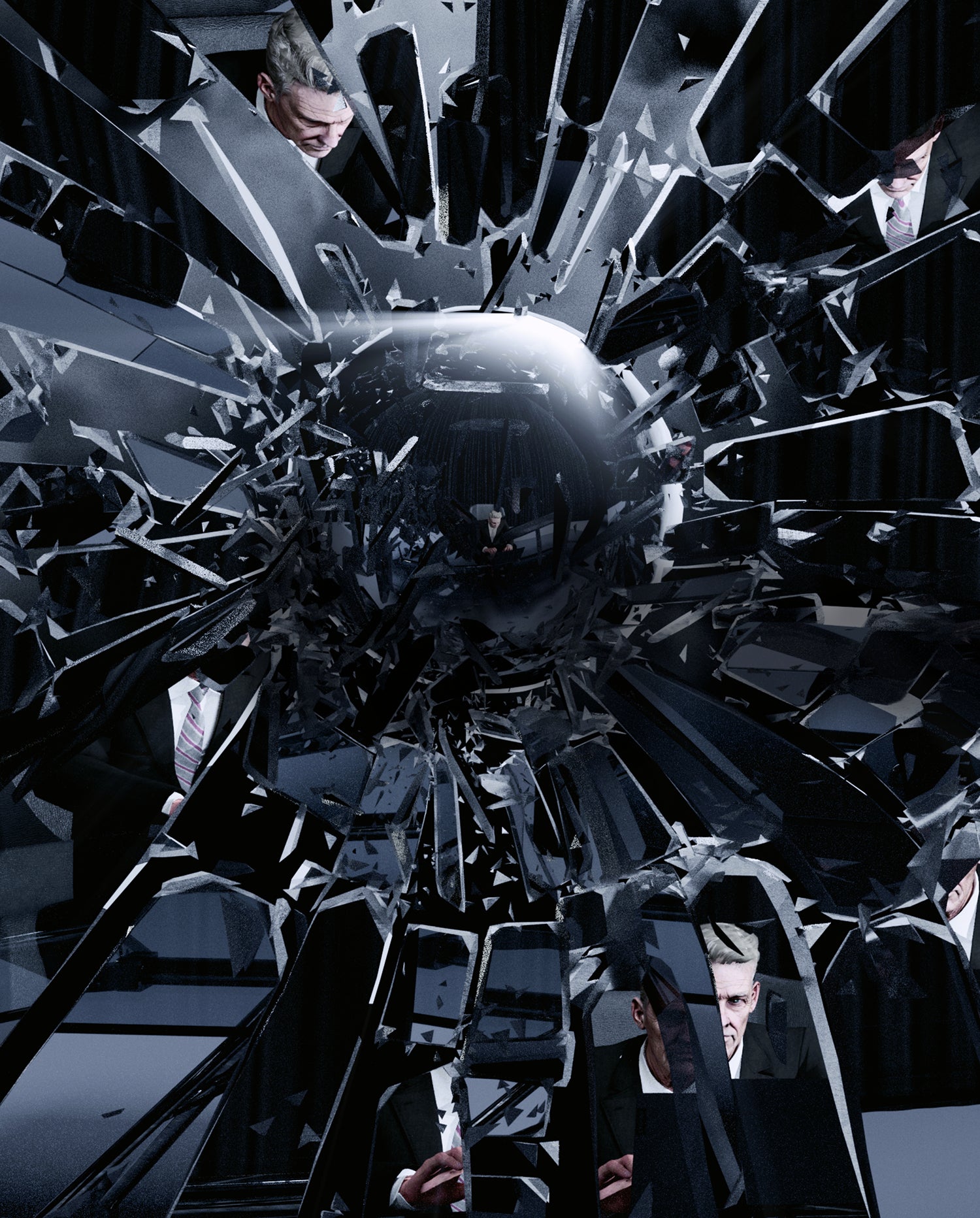 Vincent Moulinet, daddy loves you too., installation and real-time simulation